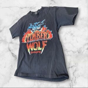 Classic vintage timber wolf worlds of fun tee size medium pre shrunk